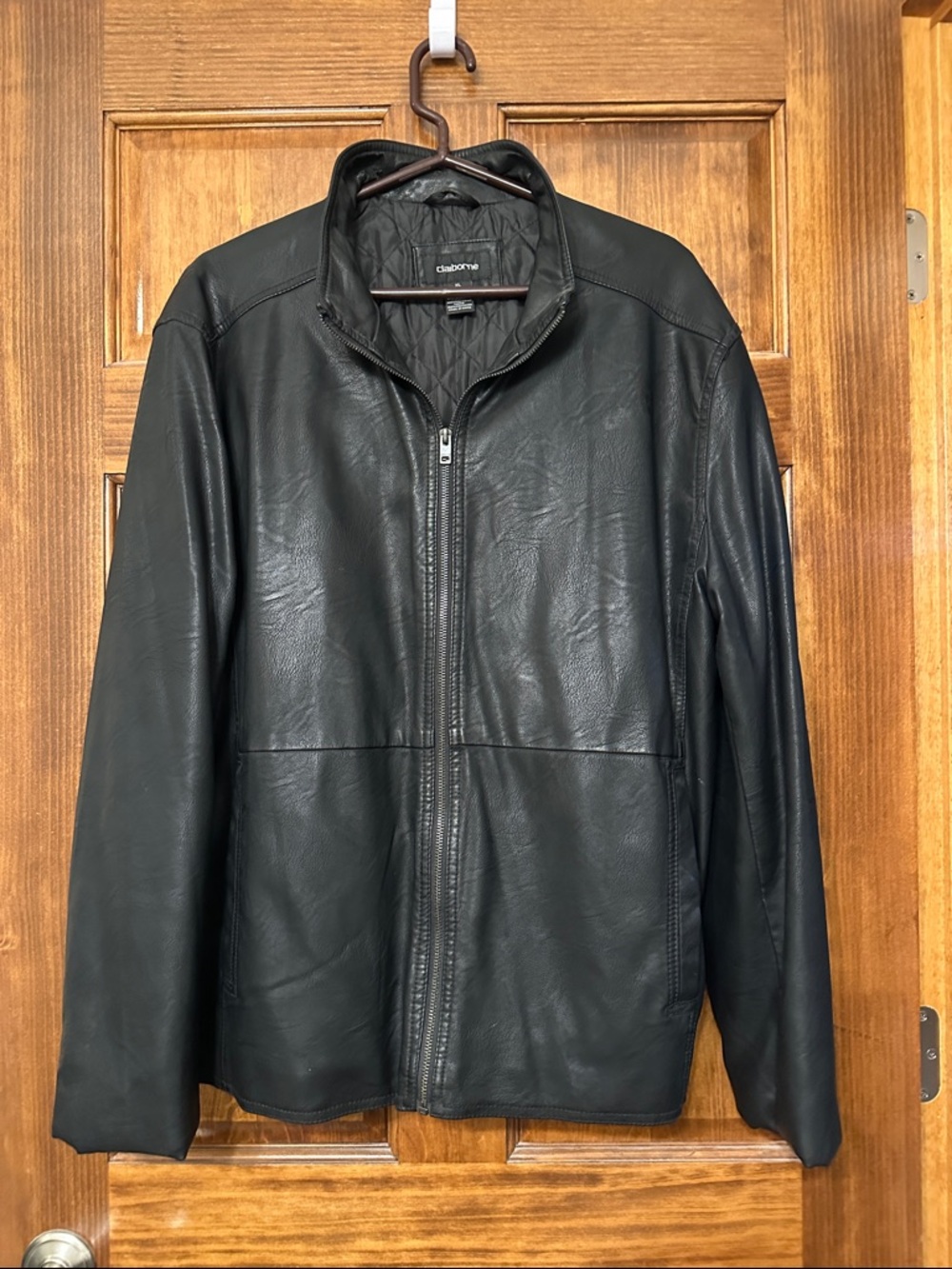 Claiborne Black Zip Bomber Jacket